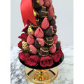 30cm Gold Red Cupid Strawberry Tower (Medium)